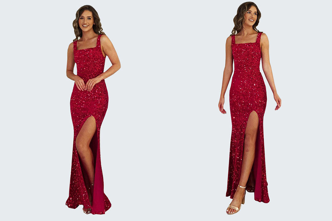 Low Cost Velvet Sequin Prom Dresses