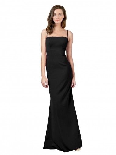 Low Cost Fit and Flare Slim Crepe Prom Dress with Cutout Back