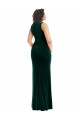 Square Neck Long Velvet Maxi Prom Dress